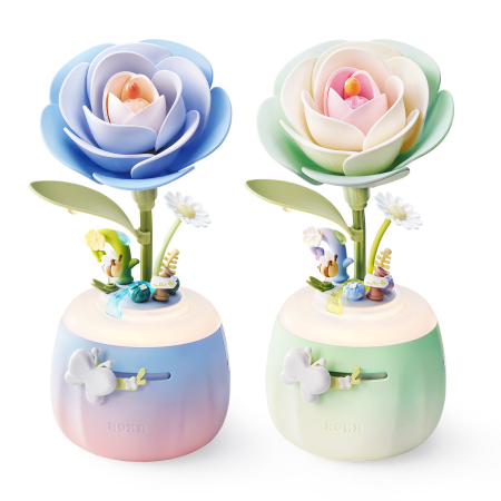 Minty Camellia Lamp DIY 3D Flower Night Light