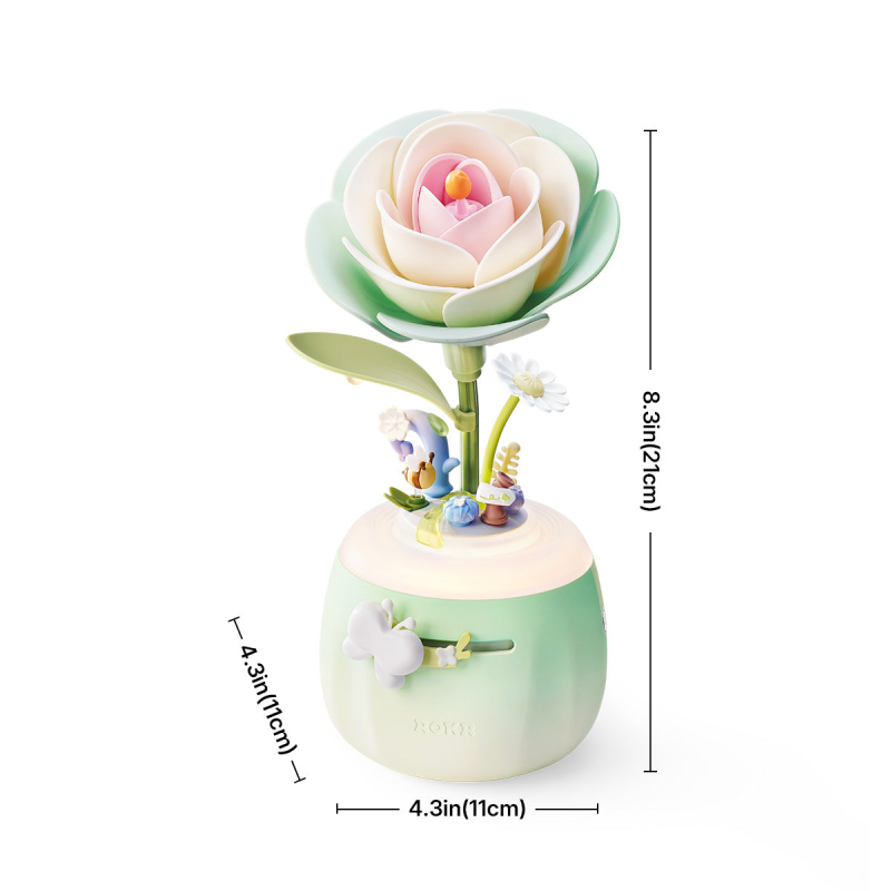 AF02S - Minty Camellia Lamp DIY 3D Flower Night Light - Hobbycity.gr - Rokr