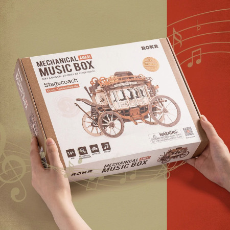 Stagecoach Mechanical Music Box 3D ~ Κουρδιστό