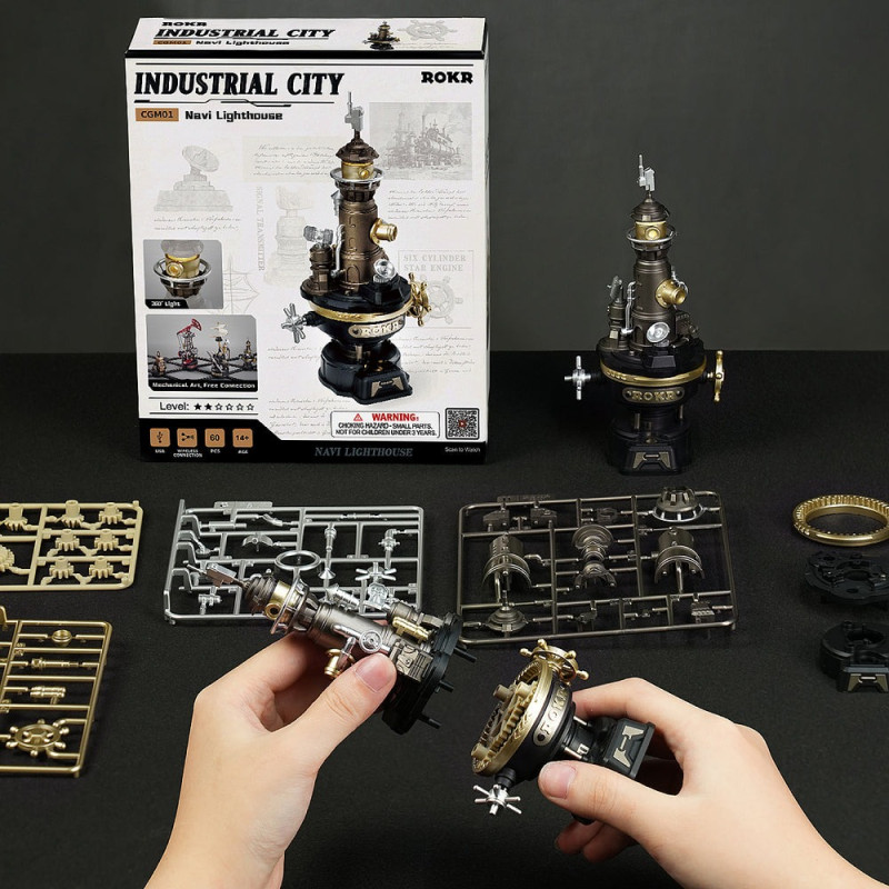 CGM01 - Navi Lighthouse Mechanical 3D Puzzle Kit - Hobbycity.gr - Rokr