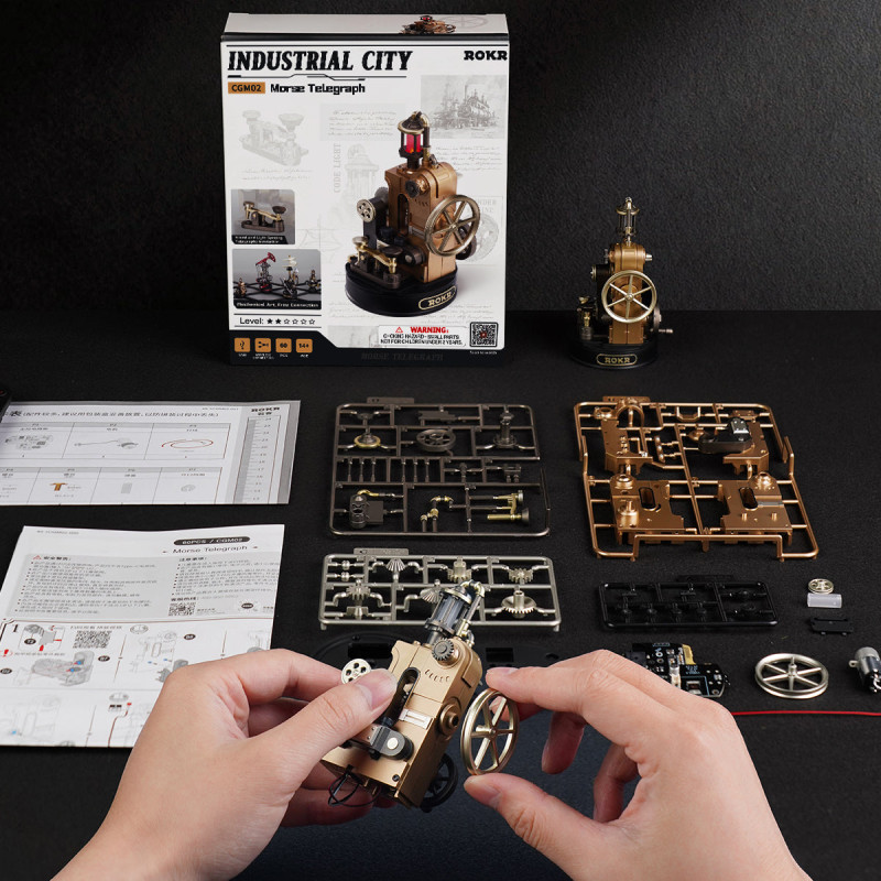 CGM02 - Morse Telegraph Mechanical 3D Puzzle - Hobbycity.gr - Rokr