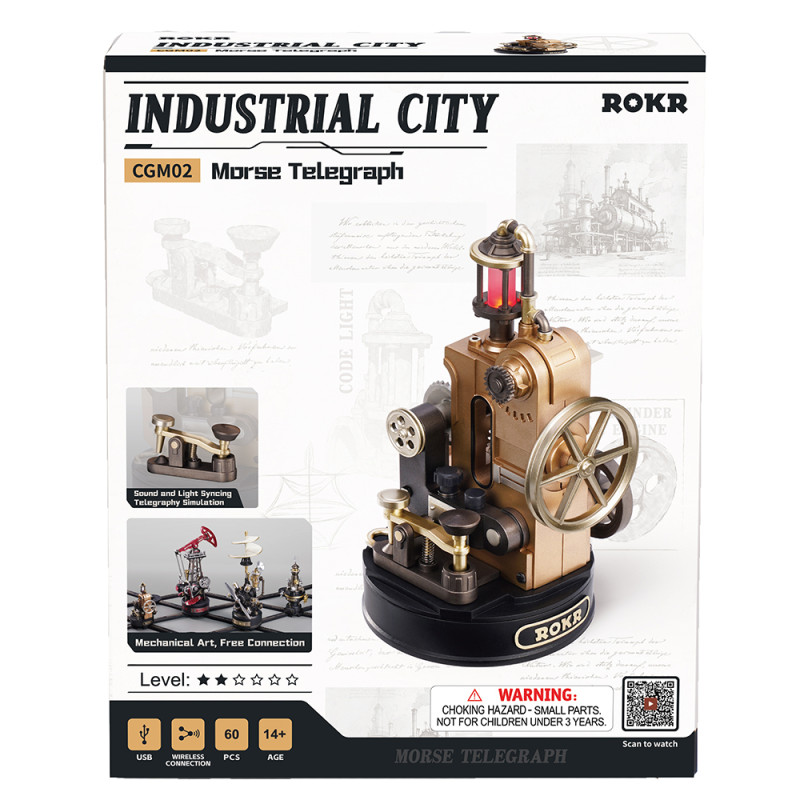 CGM02 - Morse Telegraph Mechanical 3D Puzzle - Hobbycity.gr - Rokr
