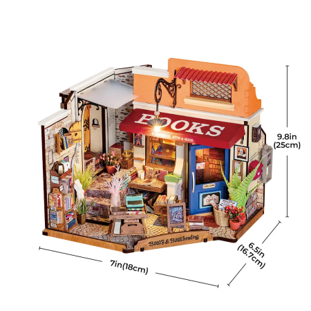 Corner Bookstore με φωτισμό