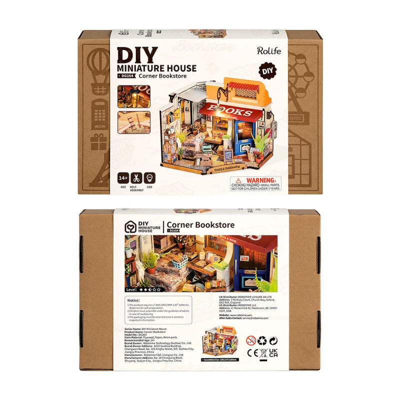 DG164 - Corner Bookstore με φωτισμό - Hobbycity.gr - RoLife