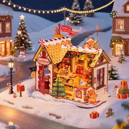 Gingerbread House με LED Φωτισμό