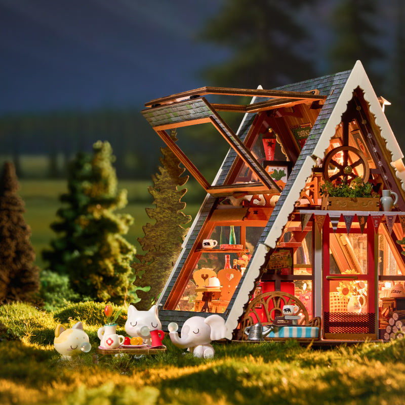 DG181 - A-Frame Cabin DIY Miniature House - Hobbycity.gr - RoLife