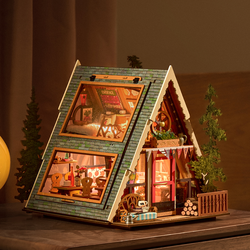 DG181 - A-Frame Cabin DIY Miniature House - Hobbycity.gr - RoLife