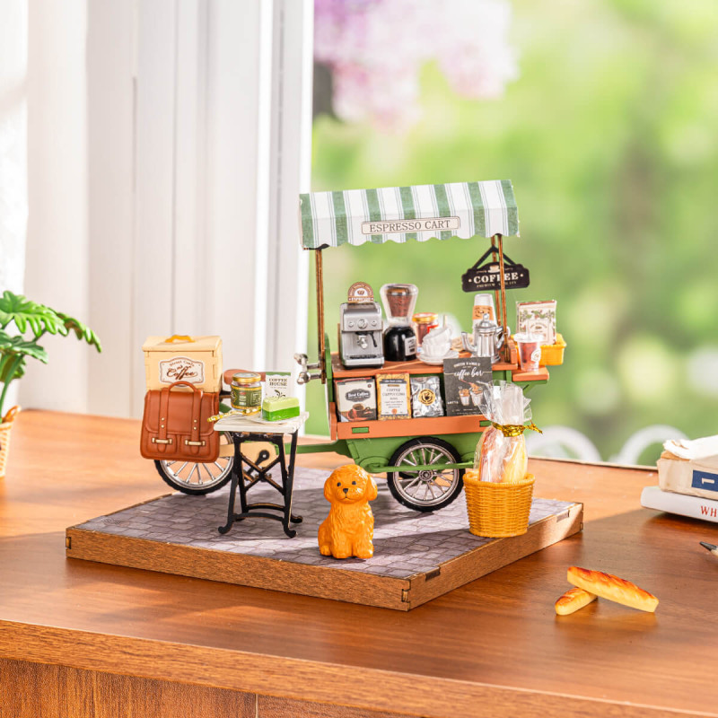 DG182 - Aromatic Coffee Cart DIY Miniature House - Hobbycity.gr - RoLife