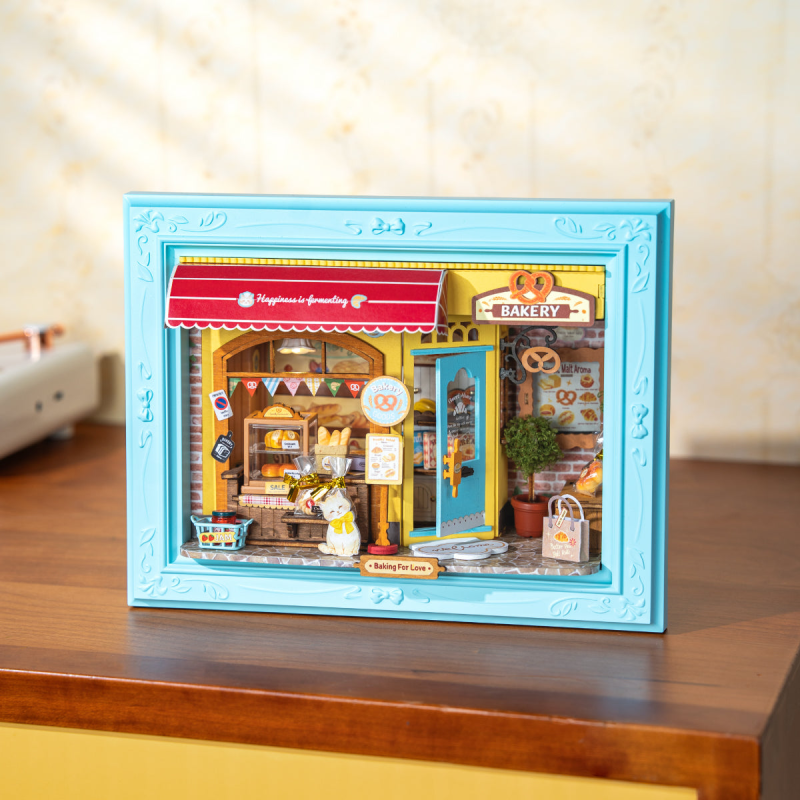 DP001 - Fluffy Cat Bakery 3D Wooden Puzzle με Φωτισμό - Hobbycity.gr - RoLife