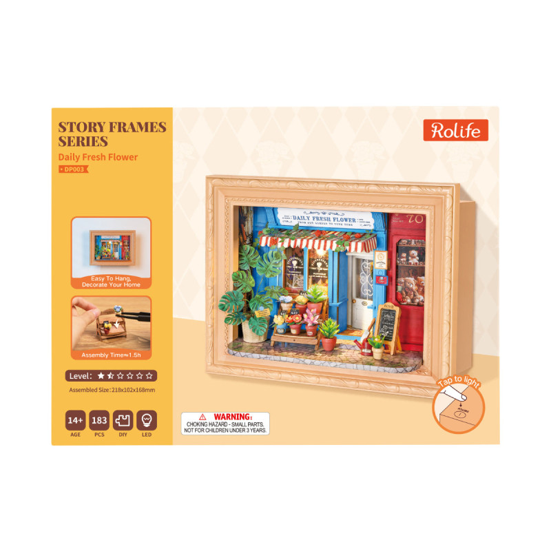 DP003 - Daily Fresh Flower 3D Wooden Puzzle με Φωτισμό - Hobbycity.gr - RoLife
