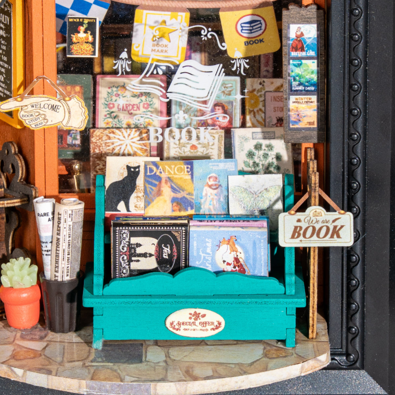 DP004 - Old Times Bookstore 3D Wooden Puzzle με Φωτισμό - Hobbycity.gr - RoLife