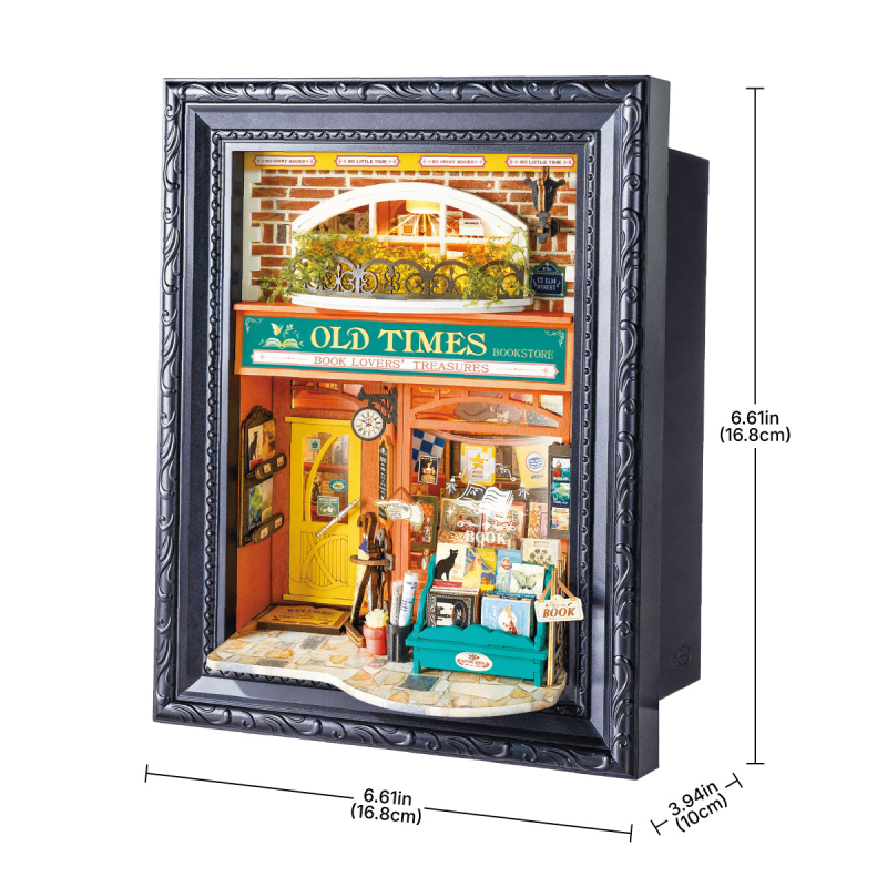 DP004 - Old Times Bookstore 3D Wooden Puzzle με Φωτισμό - Hobbycity.gr - RoLife