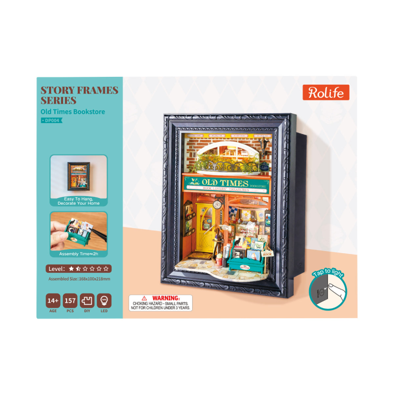 DP004 - Old Times Bookstore 3D Wooden Puzzle με Φωτισμό - Hobbycity.gr - RoLife