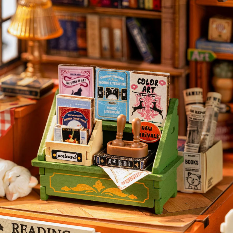 DS040 - The Muse Bookshop DIY Miniature House - Hobbycity.gr - RoLife