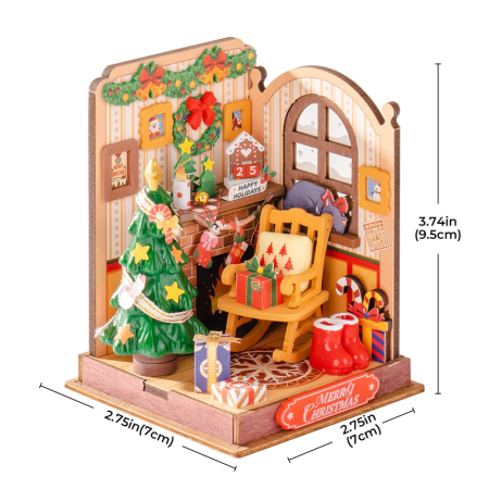 Christmas Fireplace DIY Miniature House