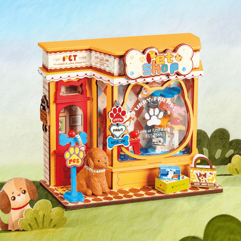DS045 - Pawfect Pet Shop DIY Miniature House - Hobbycity.gr - RoLife