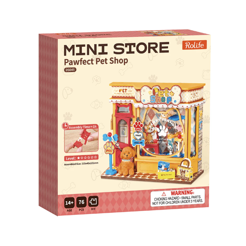 DS045 - Pawfect Pet Shop DIY Miniature House - Hobbycity.gr - RoLife