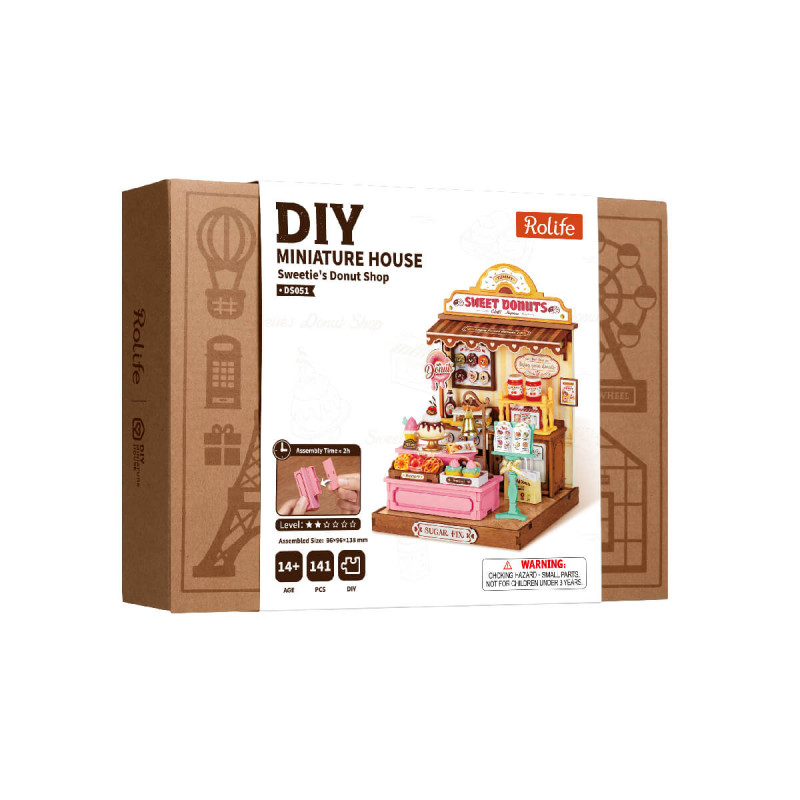DS051 - Sweetie's Donut Shop DIY Miniature House - Hobbycity.gr - RoLife