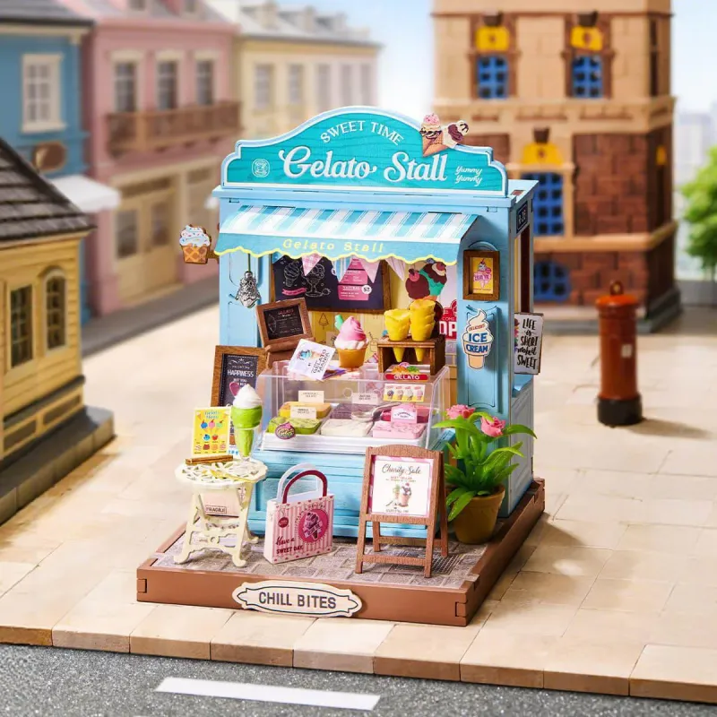 DS052 - Gelato Stall DIY Miniature House - Hobbycity.gr - RoLife
