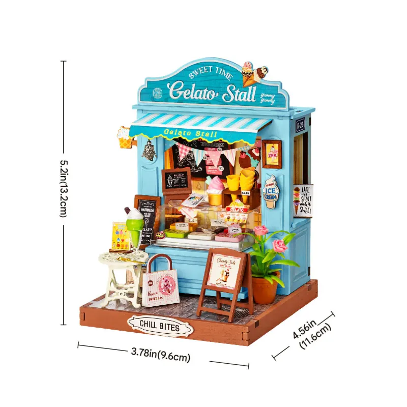 DS052 - Gelato Stall DIY Miniature House - Hobbycity.gr - RoLife