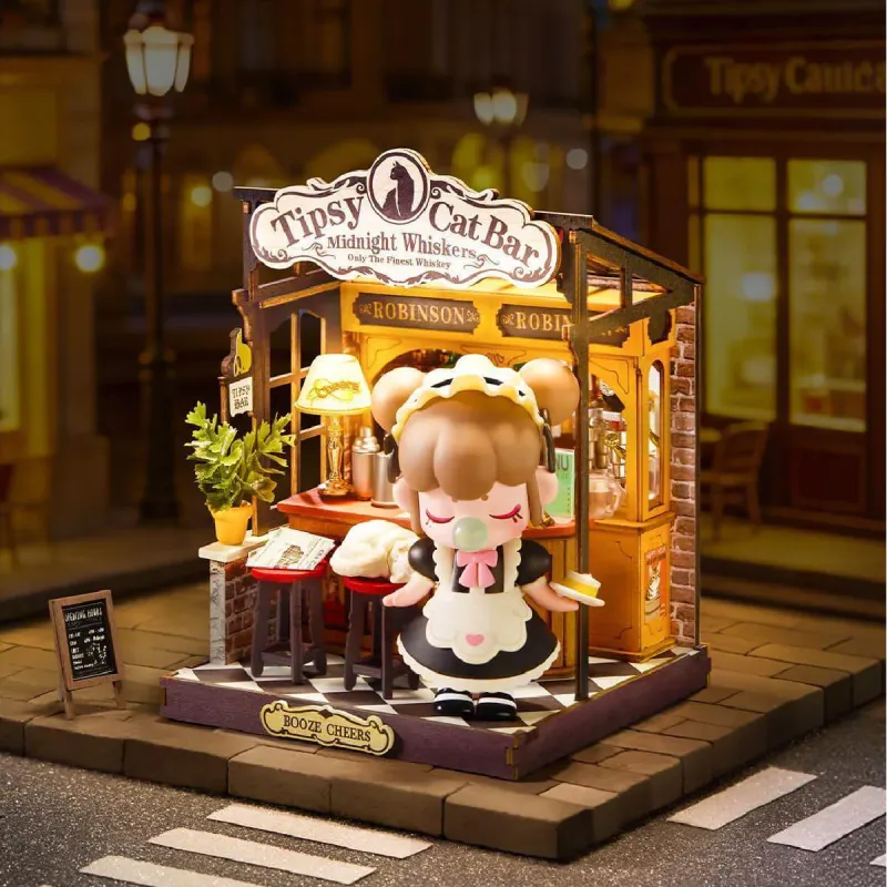 DS054 - Tipsy Cat Bar DIY Miniature House - Hobbycity.gr - RoLife
