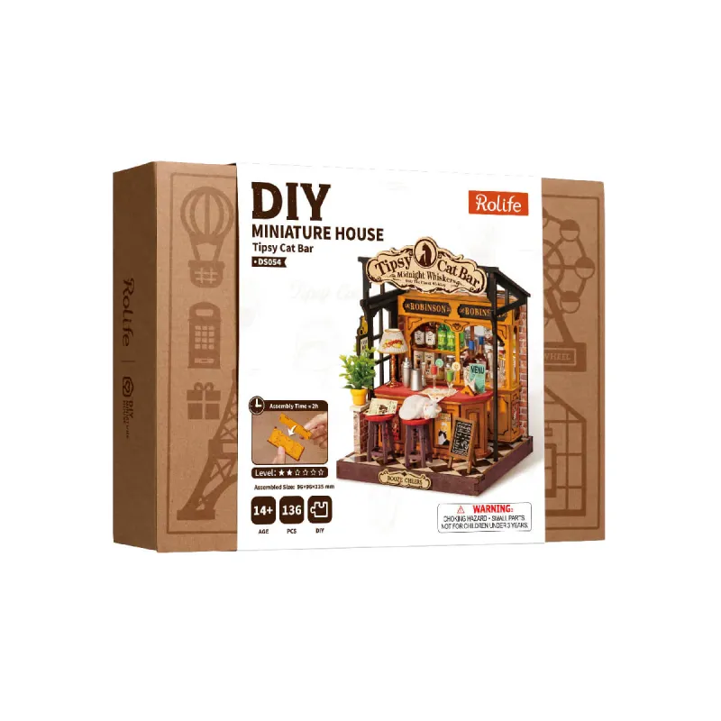 DS054 - Tipsy Cat Bar DIY Miniature House - Hobbycity.gr - RoLife