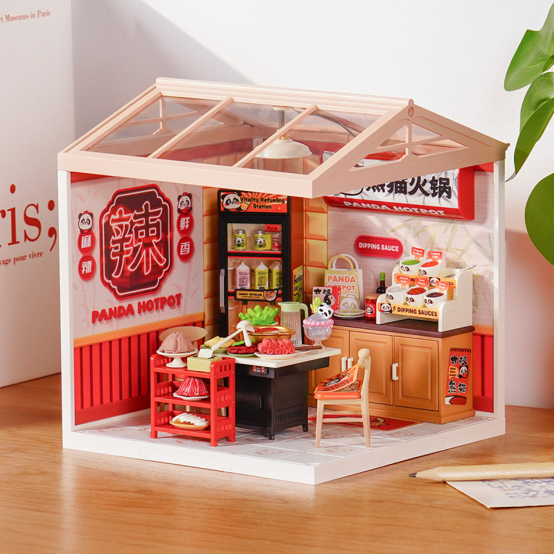 DW020 - Panda Hot Pot DIY Miniature House - Hobbycity.gr - RoLife