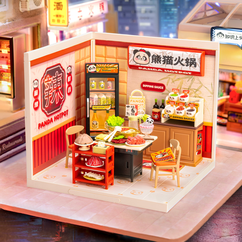 DW020 - Panda Hot Pot DIY Miniature House - Hobbycity.gr - RoLife