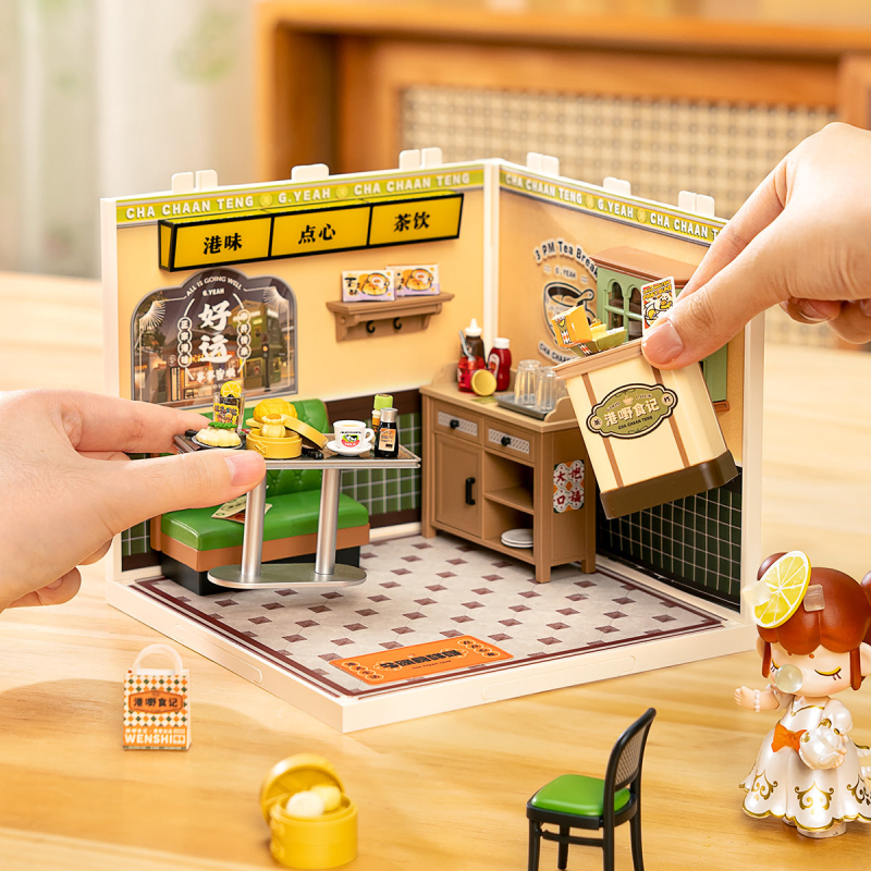 DW021 - Hong Kong Bites Cafe DIY Miniature House - Hobbycity.gr - RoLife