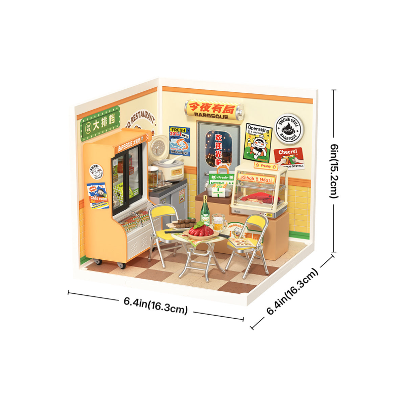 DW022 - Night Out Food Stall DIY Miniature House - Hobbycity.gr - RoLife
