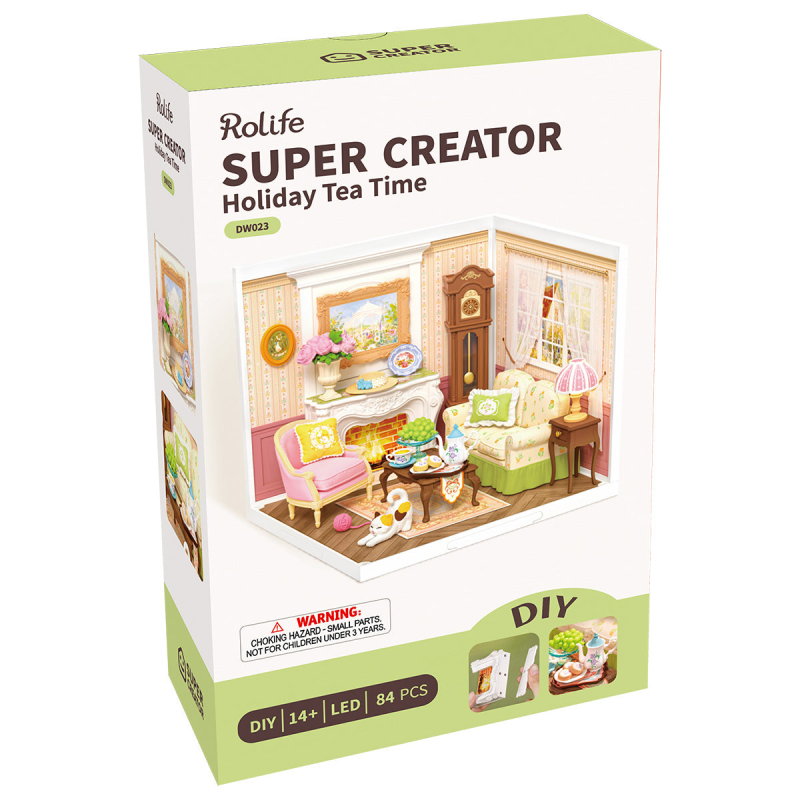 DW023 - Holiday Tea Time DIY Miniature House - Hobbycity.gr - RoLife