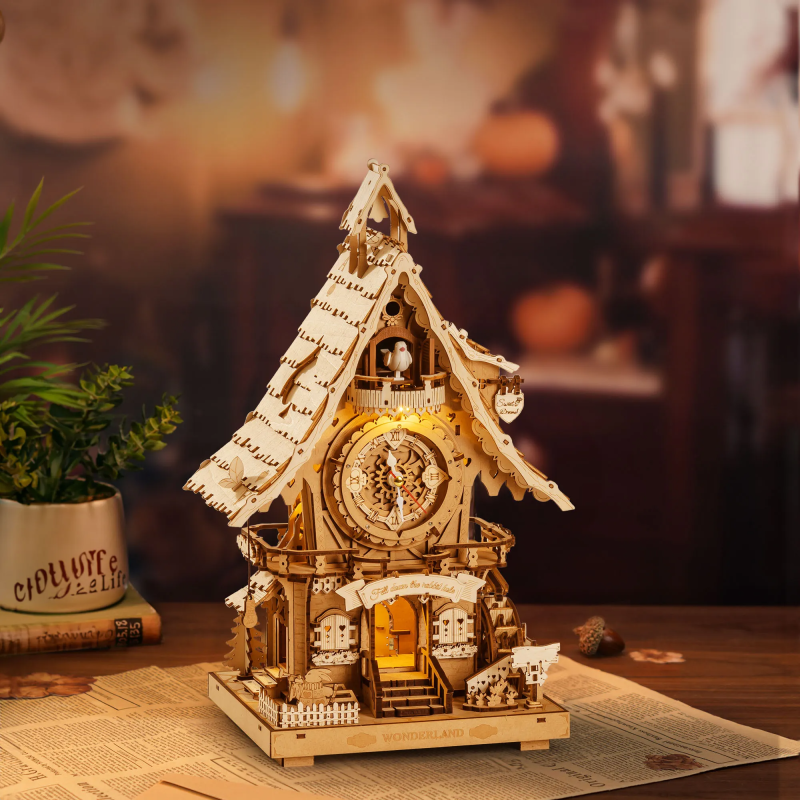 LC901 - Cuckoo Clock Mechanical - Wood Color - Hobbycity.gr - Rokr