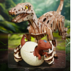 LD01 - Velociraptor Mechanical 3D Wooden Puzzle - Hobbycity.gr - Rokr