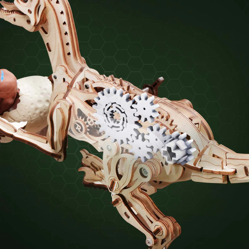 LD01 - Velociraptor Mechanical 3D Wooden Puzzle - Hobbycity.gr - Rokr