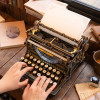 LK703B - Mechanical Typewriter Wooden 3D Puzzle (Classic Version) - Hobbycity.gr - Rokr