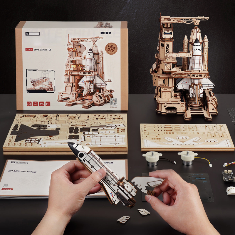 LKA02 - Space Shuttle 3D Wooden Puzzle - Hobbycity.gr - Rokr