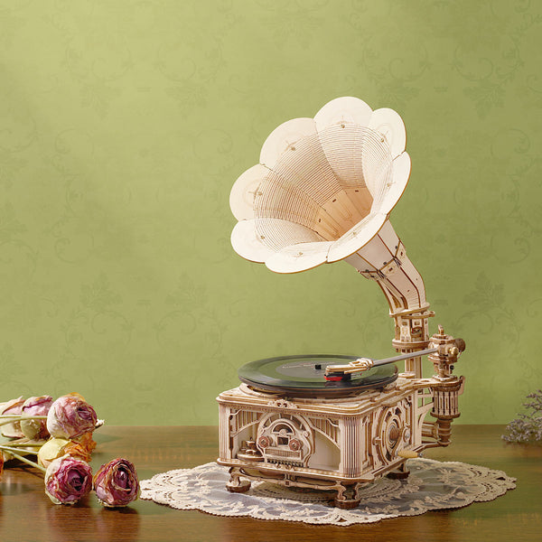 LKB01D - Classical Gramophone (Ηλεκτρική και Χειροκίνητη Λειτουργία Περιστροφής) - Hobbycity.gr - Rokr