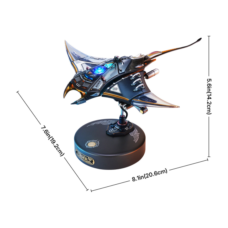 MI06 - Manta Ray Mechanical 3D Puzzle Kit - Hobbycity.gr - Rokr