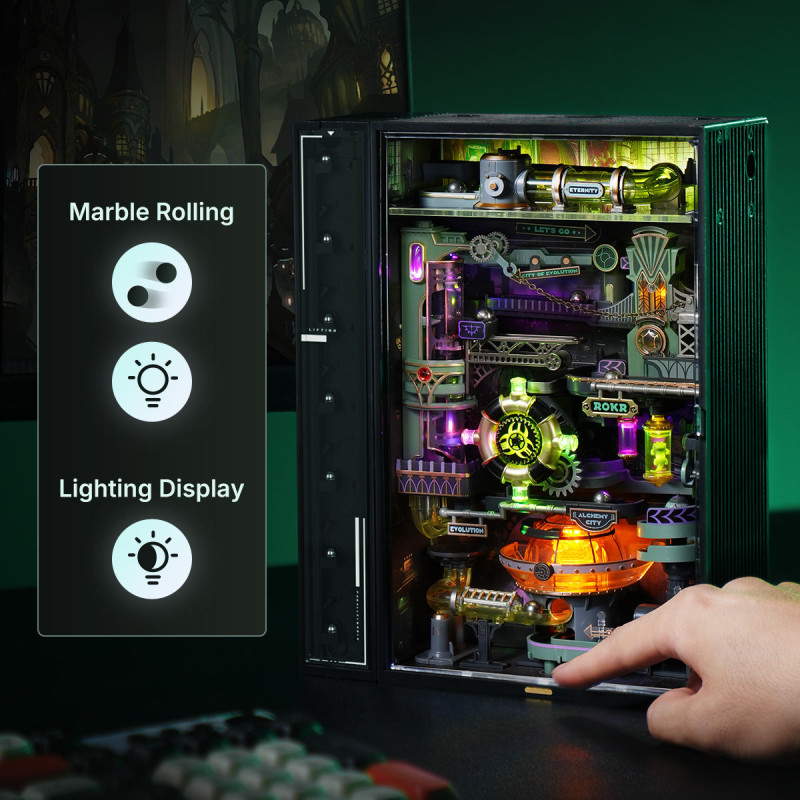 MR04S - Alchemy City Marble Run Mechanical 3D Puzzle - Hobbycity.gr - Rokr