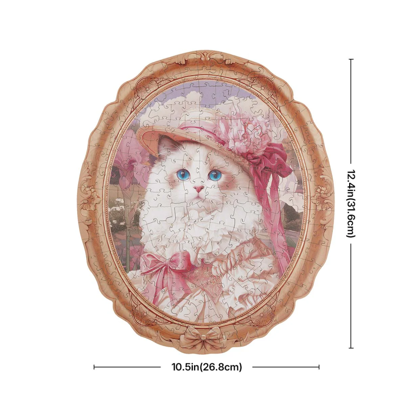 TA005 - Springtime Kitty Portrait Wooden Jigsaw Puzzle - Hobbycity.gr - Rowood