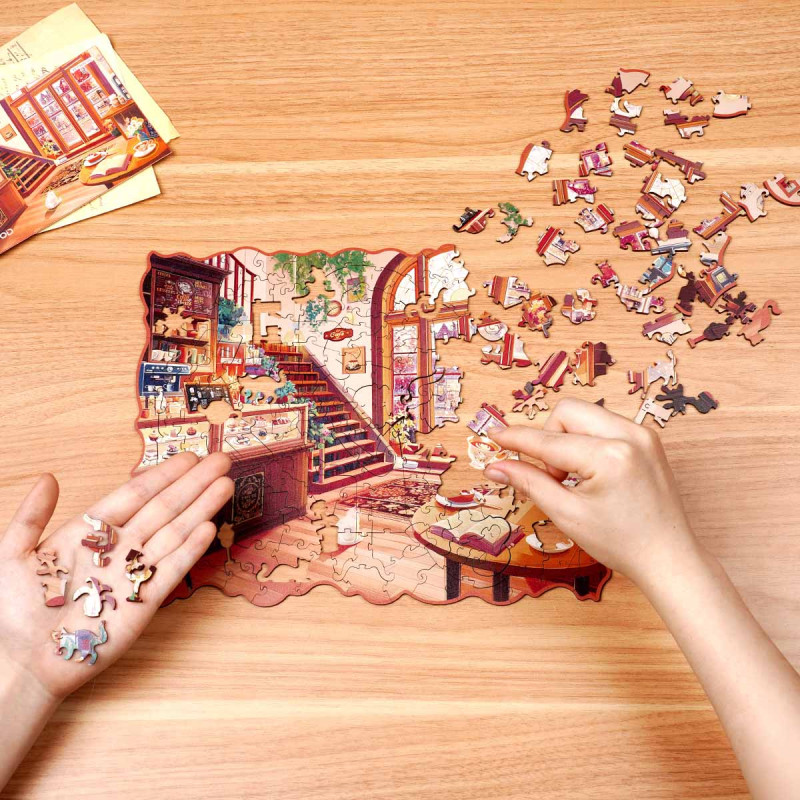 TA006 - Cozy Winter Café Wooden Jigsaw Puzzle - Hobbycity.gr - Rowood