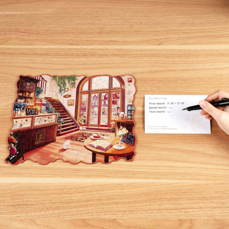 TA006 - Cozy Winter Café Wooden Jigsaw Puzzle - Hobbycity.gr - Rowood
