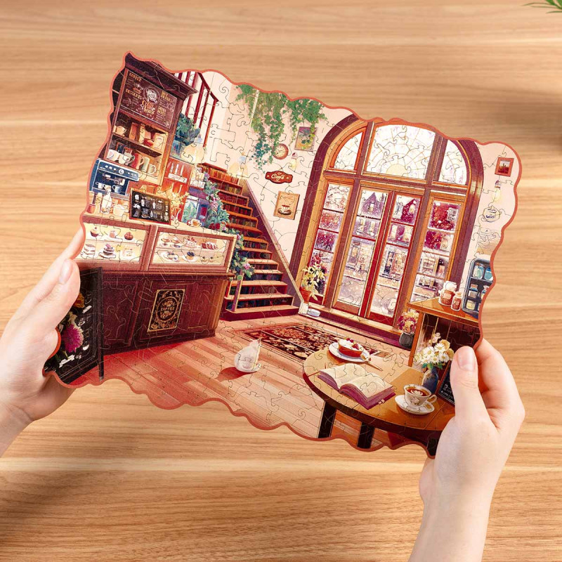 TA006 - Cozy Winter Café Wooden Jigsaw Puzzle - Hobbycity.gr - Rowood