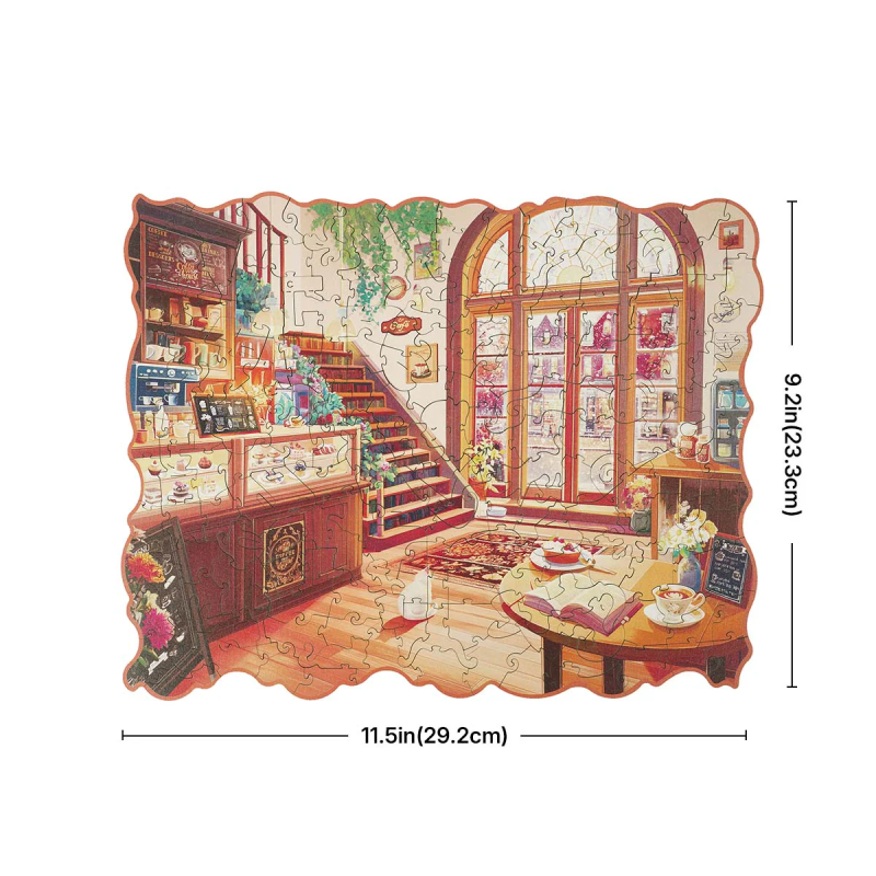 TA006 - Cozy Winter Café Wooden Jigsaw Puzzle - Hobbycity.gr - Rowood