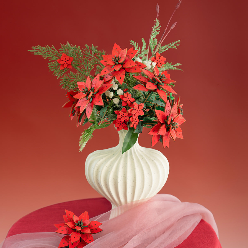 TF001 - Poinsettia DIY Flower Bouquet 3D - Hobbycity.gr - Rokr