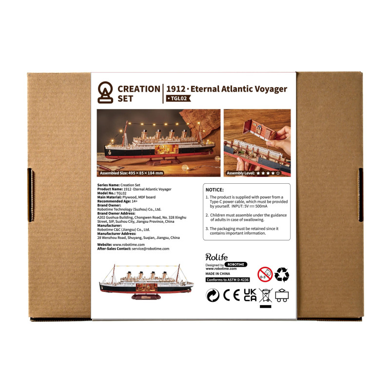 TGL02 - 1912 Eternal Atlantic Voyager με LED φωτισμό - Hobbycity.gr - RoLife