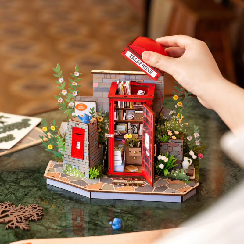 TGS05 - Blossom Book Booth 3D Wooden Puzzle - Hobbycity.gr - RoLife