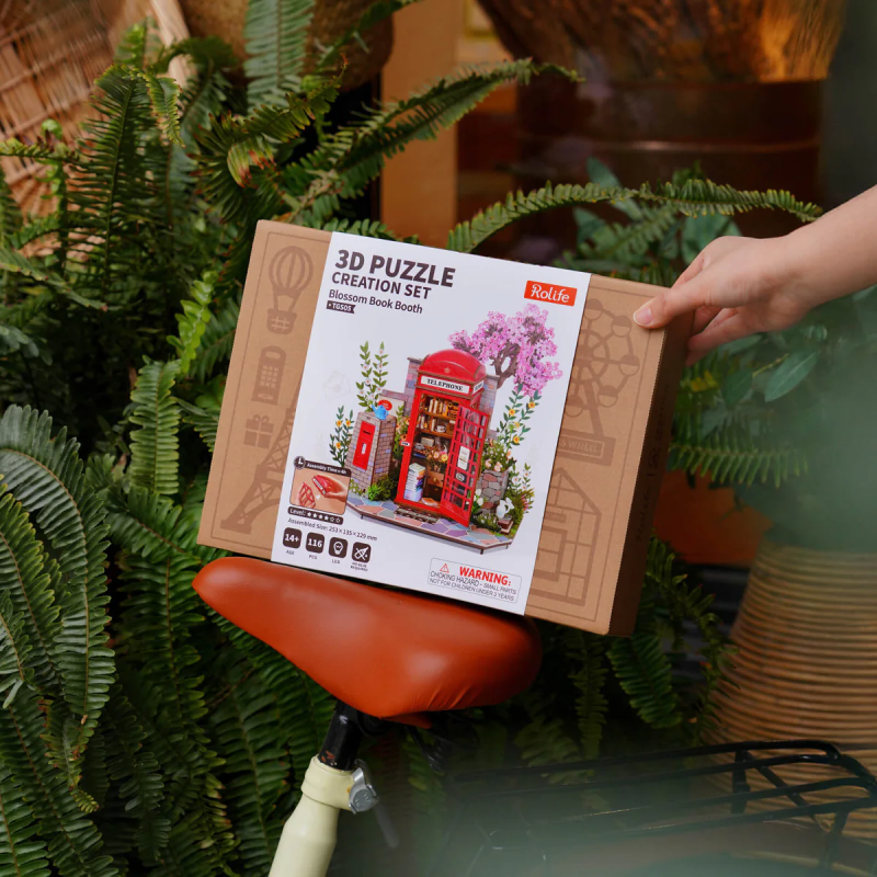 TGS05 - Blossom Book Booth 3D Wooden Puzzle - Hobbycity.gr - RoLife