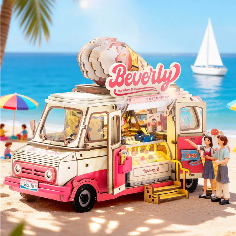 TGS06 - Beverly's Ice Cream Truck 3D Wooden Puzzle - Hobbycity.gr - RoLife