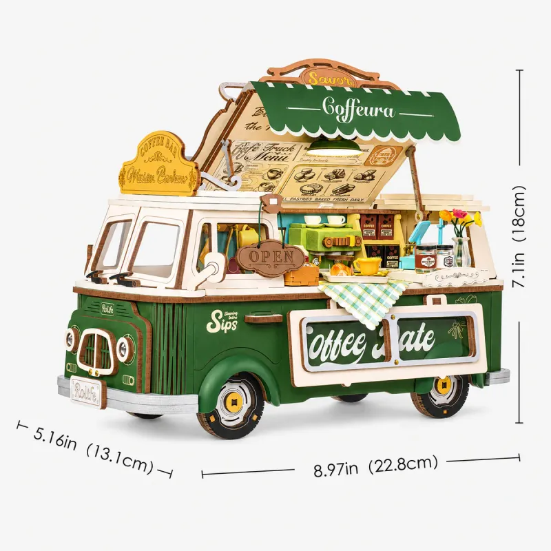 TGS07 - Leo's Coffee Truck 3D Wooden Puzzle - Hobbycity.gr - RoLife